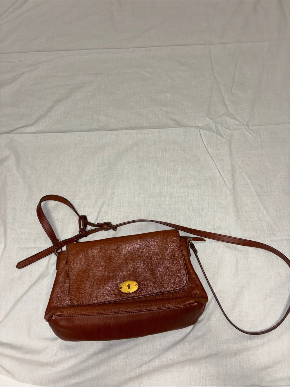 Fossil Classic Brown Leather Crossbody Bag